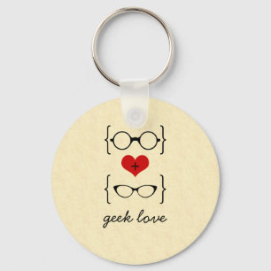 Geeky Glasses Keychain Nyckelring