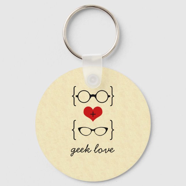 Geeky Glasses Keychain Nyckelring (Framsida)