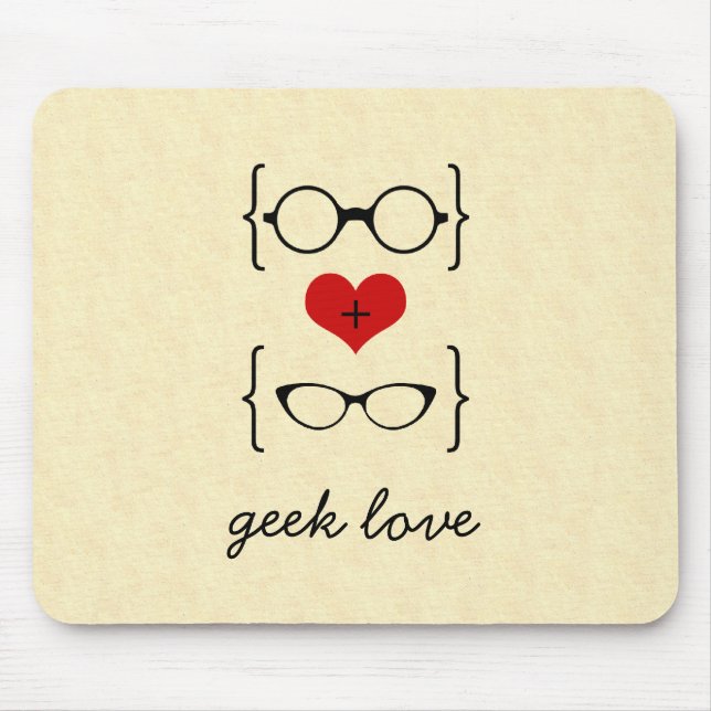 Geeky Glasses Mousepad Musmatta (Framsidan)