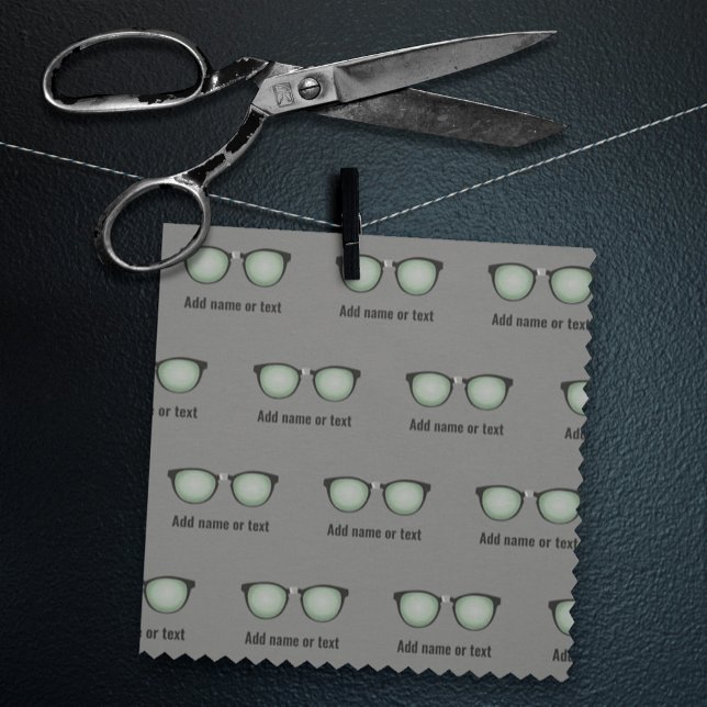 Geeky Glasses/Nerd Spectacles egen text färg Tyg (Skapare uppladdad)