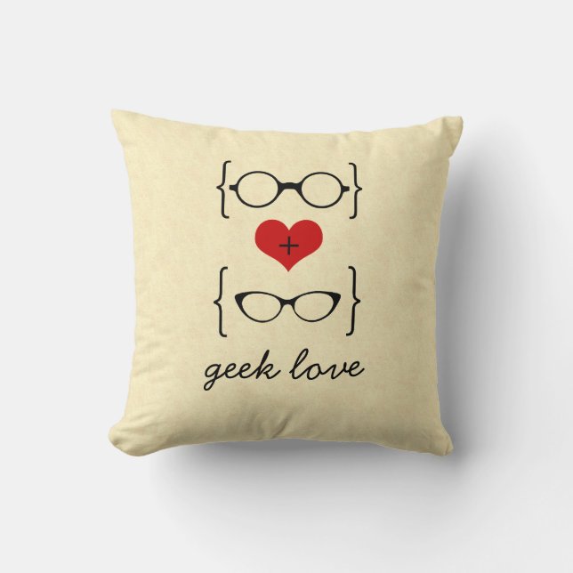Geeky Glasses Pillow Kudde (Framsida)