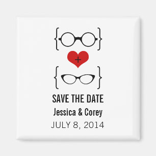 Geeky Glasses Spara datum magneter