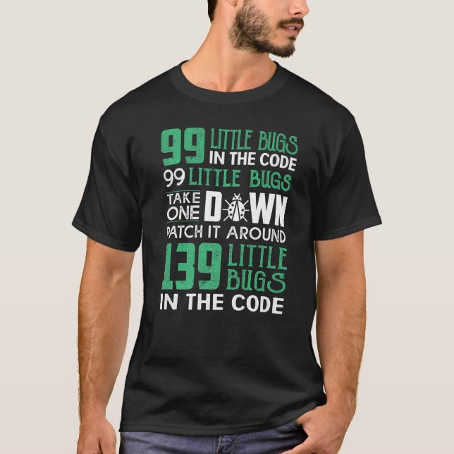 Geeky It Computer Nerd 99 Little Kryp T Shirt (Framsida)