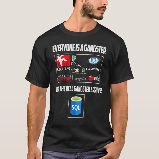 Geeky IT-datorn, alla är Gangstar T Shirt (Framsida)