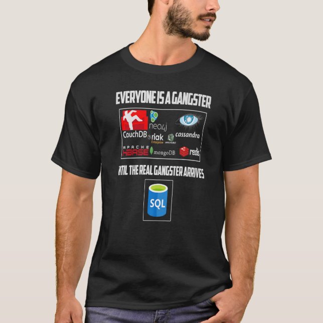 Geeky IT-datorn, alla är Gangstar T Shirt (Framsida)