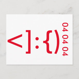 Geeky Jultomten Emoticon jul Helg Vykort