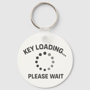 Geeky Keychain - "Nyckel Loading... Vänta" Nyckelring