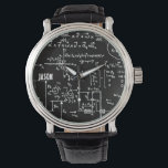 Geeky Math Mathematics Personlig Armbandsur<br><div class="desc">Matematik / matematik / matematikgåva / Math Student Gift / Geek gåva / Black Manar Personlig Namn Initial Monogram Watch. Om du vill ändra texten användor du alternativet Anpassa. Om du vill ha mer omfattande textändringar,  t.ex. ändringar i teckensnitt,  teckensnitt färg eller textlayout,  väljer du alternativet Anpassa.</div>