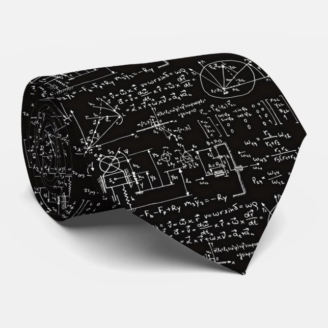 Geeky Mathmatematikmanar svart slips (Rullad)