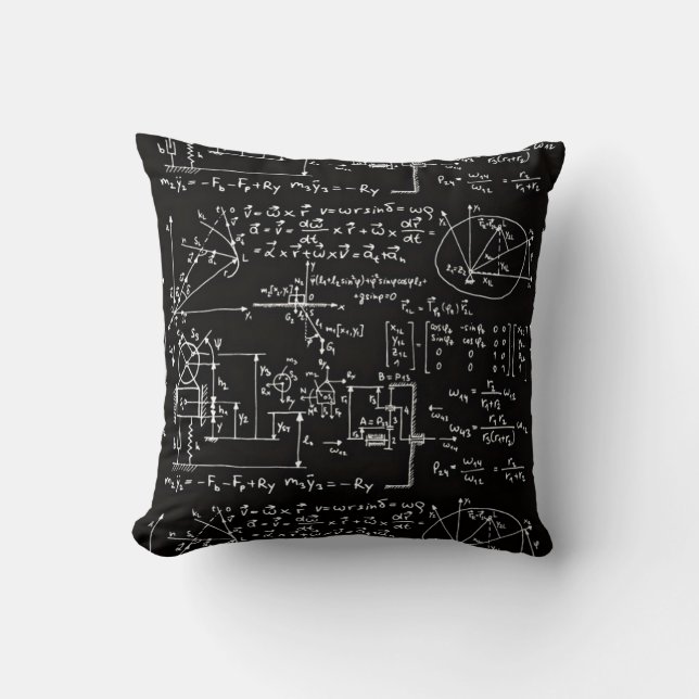 Geeky Mathmatematiksvart Kudde (Framsida)