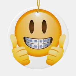 Geeky stag Emoji Julgransprydnad Keramik