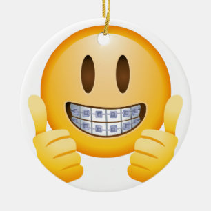 Geeky stag Emoji Julgransprydnad Keramik