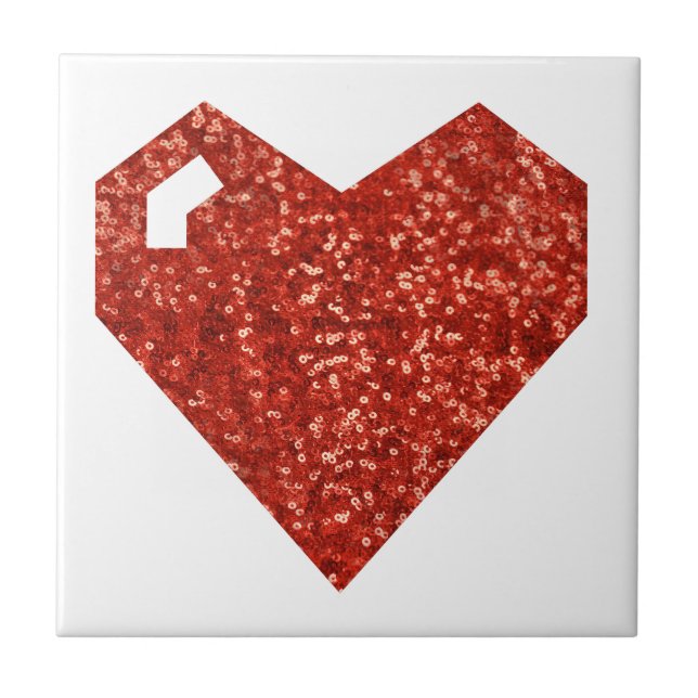 geeky valentines day hjärta kakelplatta (Framsidan)