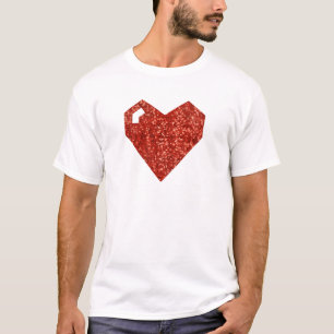 geeky valentines day hjärta tee