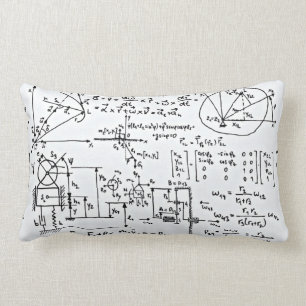 Geeky vit för Mathmatematiksvart Lumbarkudde