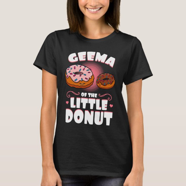Geema Of The Little Donut Gender Reveal Baby Showe T Shirt (Framsida)