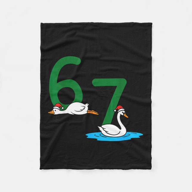 Geese A Laying Swans A Swimming 67 Six Geese Seven Fleecefilt (Framsidan)