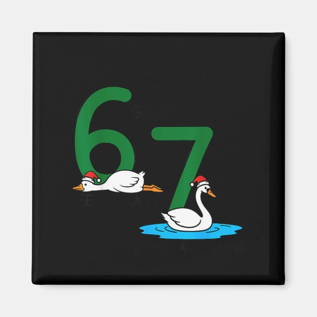 Geese A Laying Swans A Swimming 67 Six Geese Seven Magnet (Framsidan)