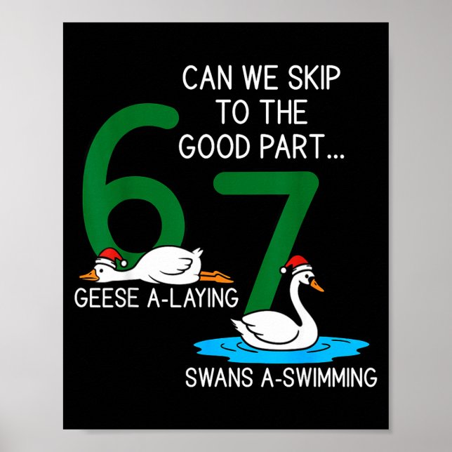 Geese A Laying Swans A Swimming 67 Six Geese Seven Poster (Framsidan)