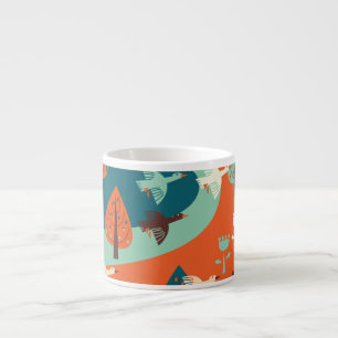 Geese Forest: Vintage Nature Scene Espressomugg