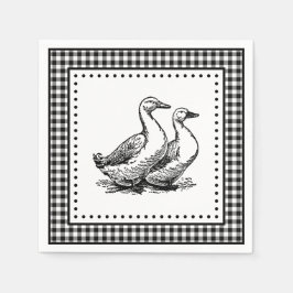 Geese Gingham Pappersservett