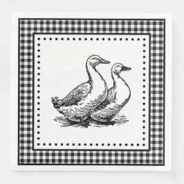 Geese Gingham Pappersservett