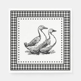 Geese Gingham Pappersservett