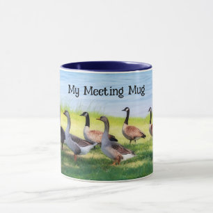 Geese Goose Art Meeting Work Mugg Kopp
