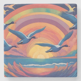 Geese i Sunrise Stenunderlägg