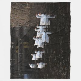 GEESE på POND Fleecefilt