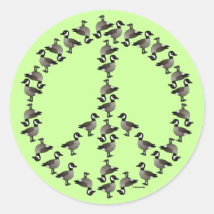 Geese Symbol Runt Klistermärke