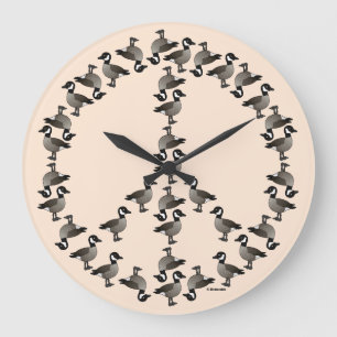Geese Symbol Stor Klocka