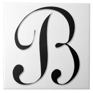 Geessele Brev B i Black Monogram Tile Kakelplatta