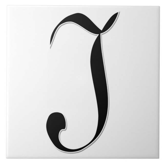 Geessele Brev I i Black Monogram Tile Kakelplatta (Framsidan)