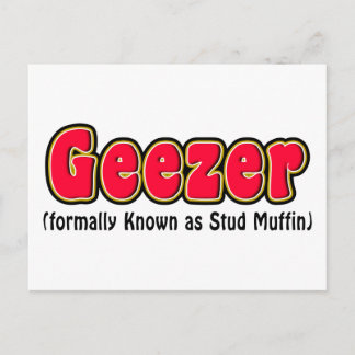 Geezer eller Stud Muffin Grandpa Post Card Vykort