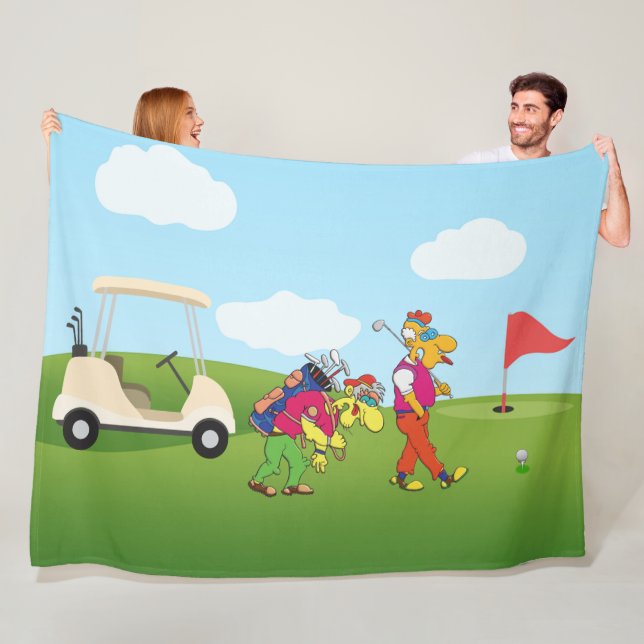 Geezer Golf Fleecefiltad filt (På plats)