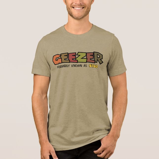 Geezer Herr Tri-Blend T- T Shirt (Framsida)