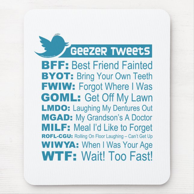 GeezerTweets - Mousepad Musmatta (Framsidan)