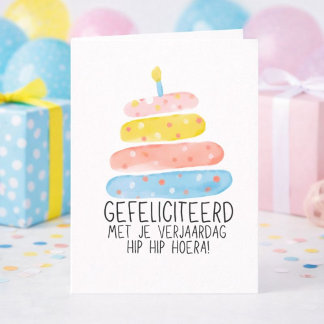 Gefeliciteerd met je verjaardag Cupcake Kaars Kort