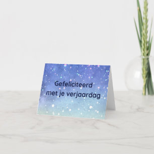 Gefeliciteerd met je verjaardag, nederländsk födel kort