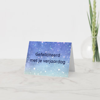 Gefeliciteerd met je verjaardag, nederländsk födel kort