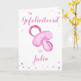 Gefeliciteerd verjaardag customizable name kort
