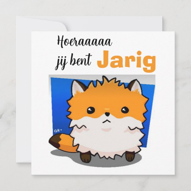 Gefeliciteerd vos, fox kort (Framsida)