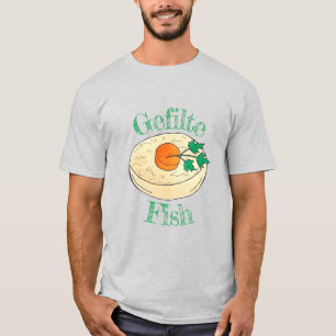 Gefilte Fish Jewish Helgdagars Shabbat Passover Fo T Shirt