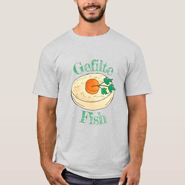 Gefilte Fish Jewish Helgdagars Shabbat Passover Fo T Shirt (Framsida)