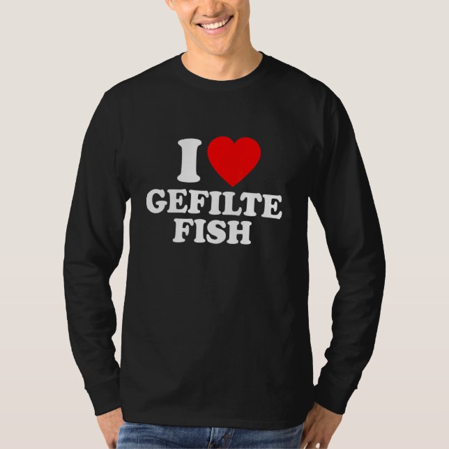Gefilte Fish Kärlek Heart T Shirt (Framsida)