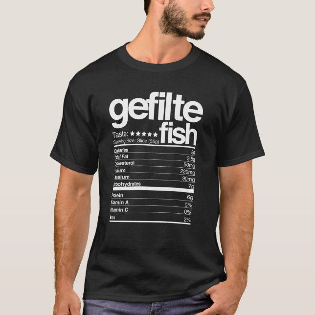 Gefilte Fish Näringsfakter Hanukkah573png573 T Shirt (Framsida)