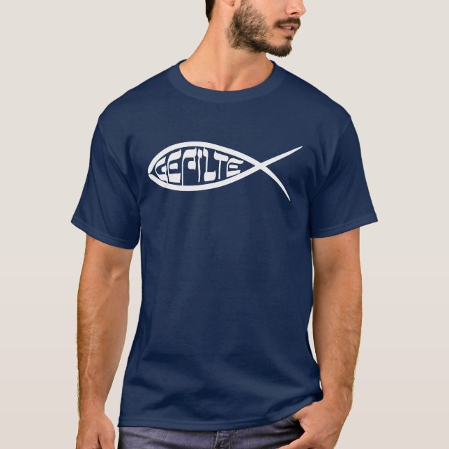 Gefilte fiskt-skjorta tee shirt (Framsida)