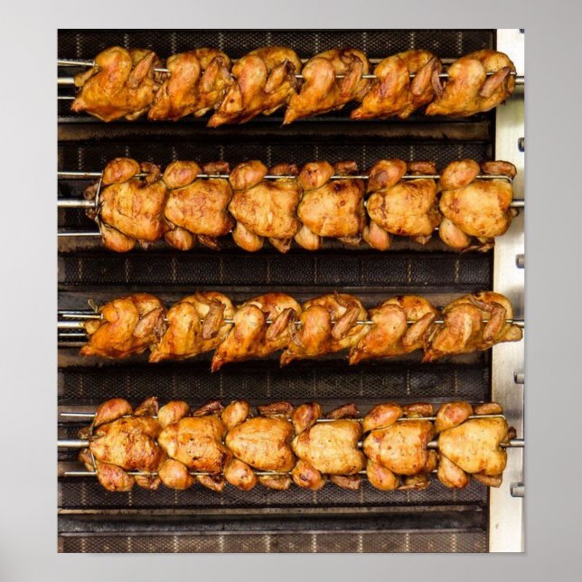 Geflügel Grill Küchen Poster (Framsidan)