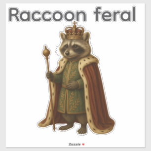 Geft Stickers Raccoon feral Klistermärken